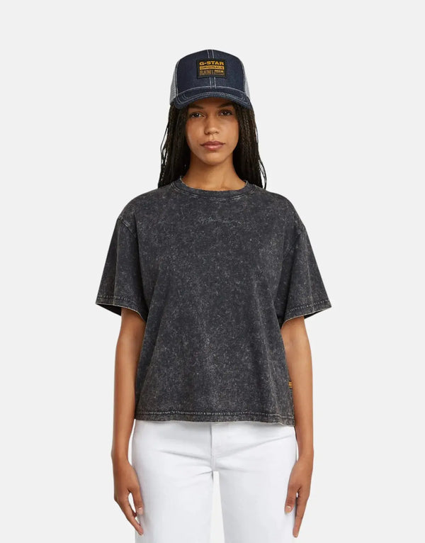G-Star RAW Washed G-Script Organic Cotton Petrol Double Dye Regular Fit T-Shirt