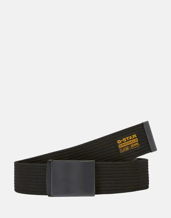 G-Star RAW Durable Webbing Black Belt: Versatile Buckle, Vegan, One Size