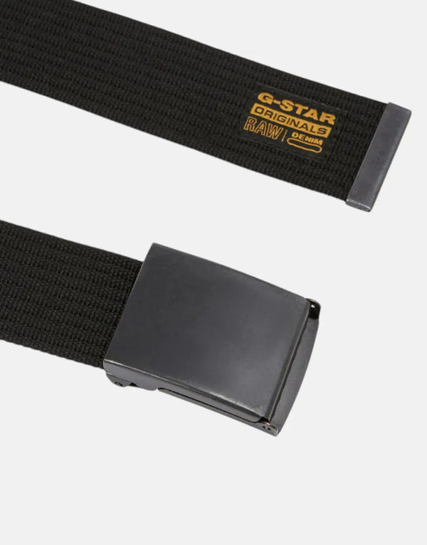 G-Star RAW Durable Webbing Black Belt: Versatile Buckle, Vegan, One Size