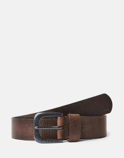 Men's Rugged Full-Grain Leather Belt with Antiqued Buckle - G-Star RAW Zed