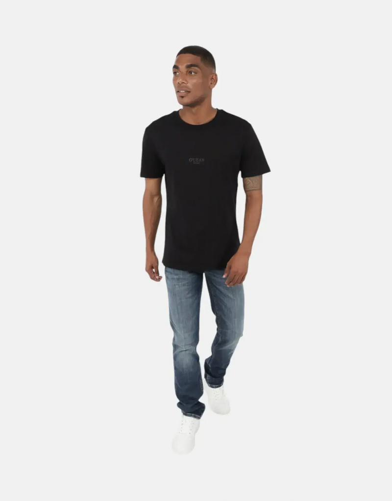 Guess Aidy Organic Cotton Slim Fit Crew Neck T-Shirt for Men