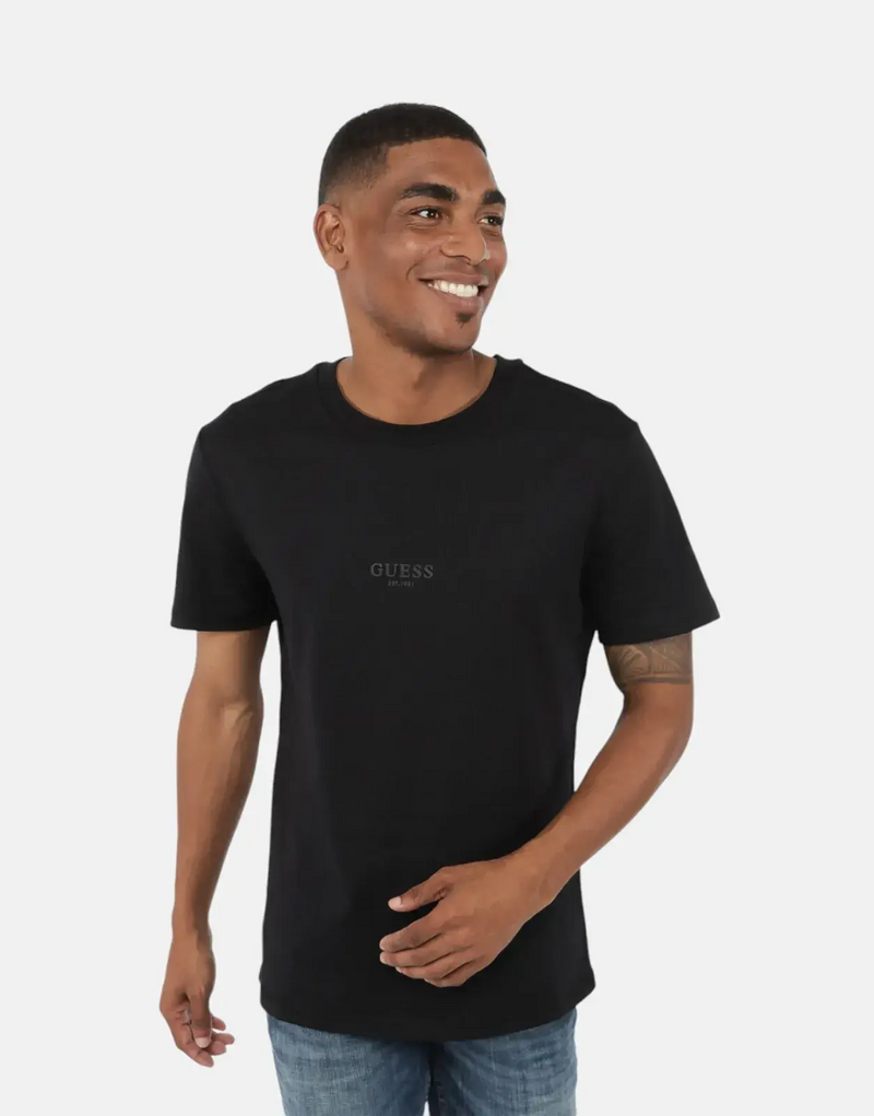 Guess Aidy Organic Cotton Slim Fit Crew Neck T-Shirt for Men