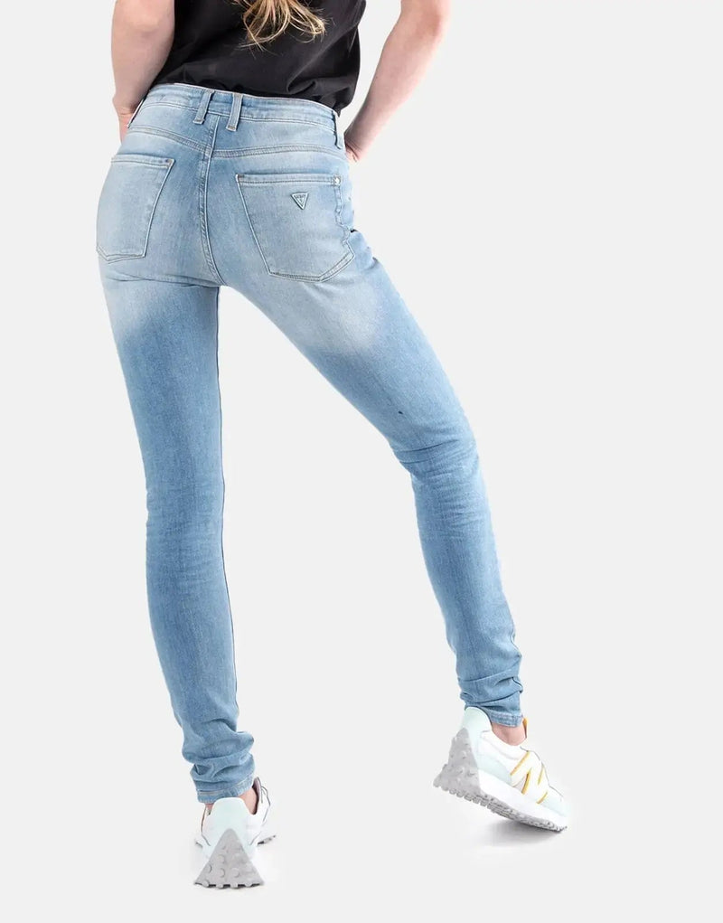 Guess Anette Mid-Rise Slim Fit Light Blue Denim Jeans for Women