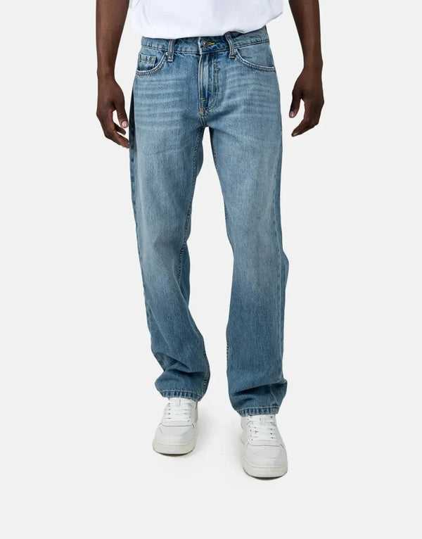 Guess AS1 Will Slim Straight Jeans for Men, Classic Blue Denim, Comfortable Fit