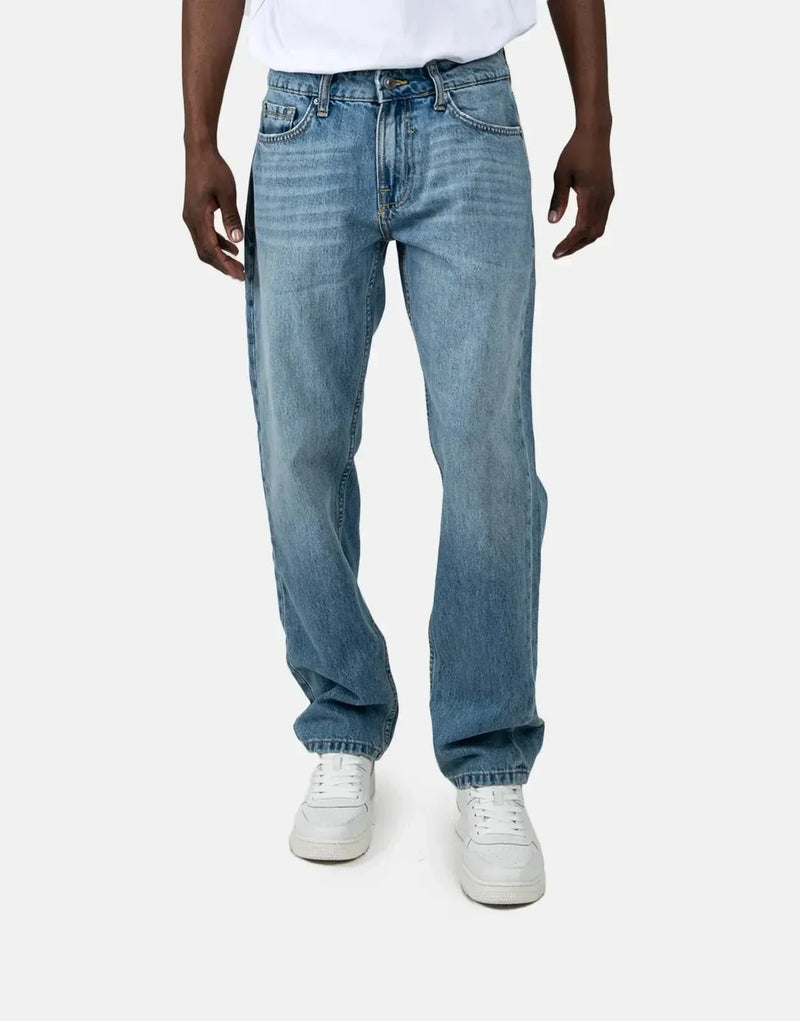 Guess AS1 Will Slim Straight Jeans for Men, Classic Blue Denim, Comfortable Fit