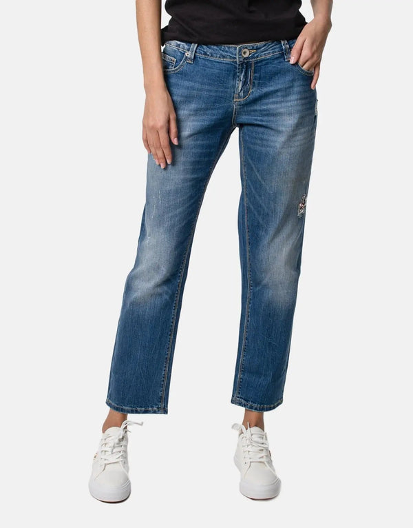 Guess Beverly Women's Low Rise Skinny Jeans: Flattering Stretch Denim Blue