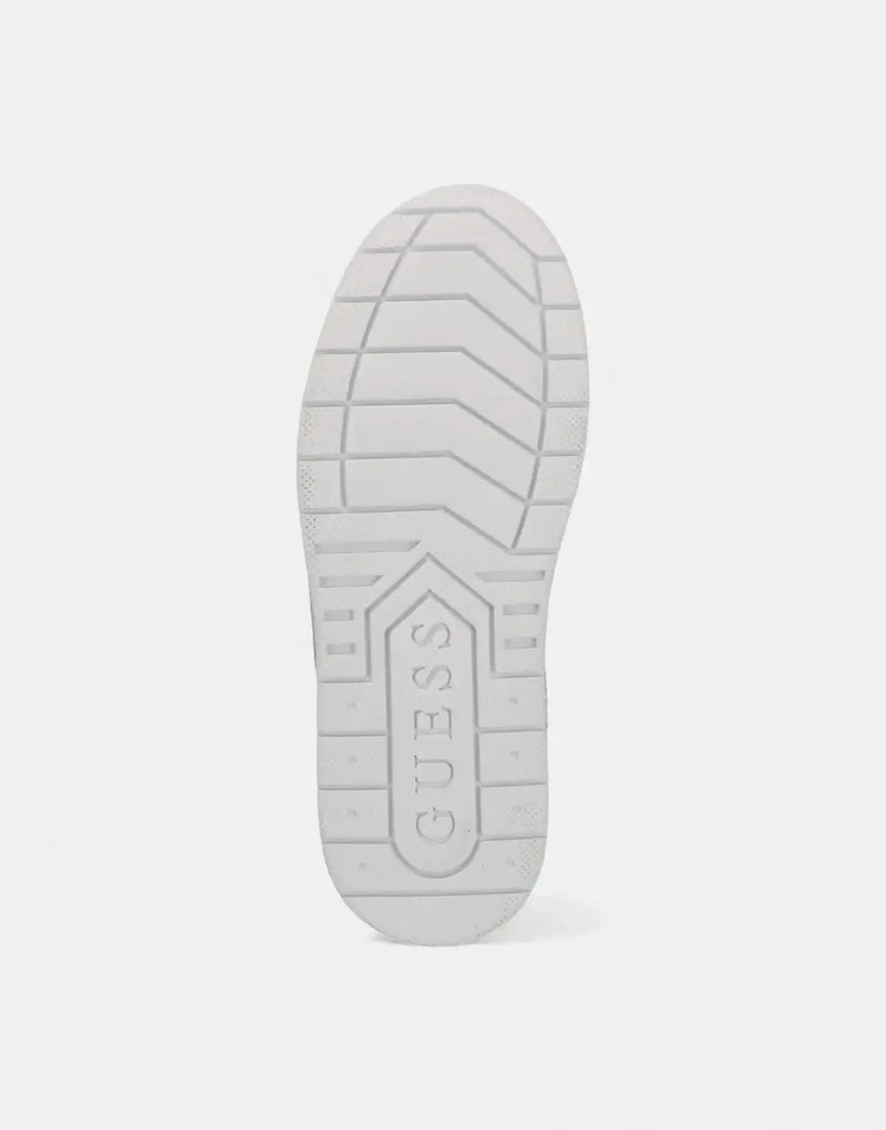Chic Guess Cieska Women's White Faux Leather Rhinestone Sneakers for Style