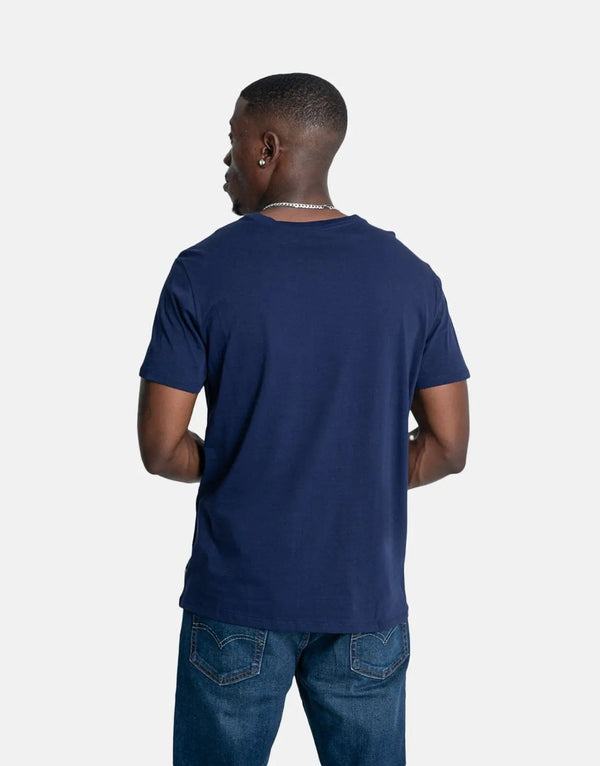 Guess Men's Classic Crest Logo T-Shirt - Premium Dark Blue Cotton Style