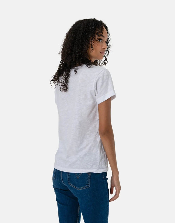 Stylish Guess College White Cotton Blend T-Shirt with Bold Logo Graphic
