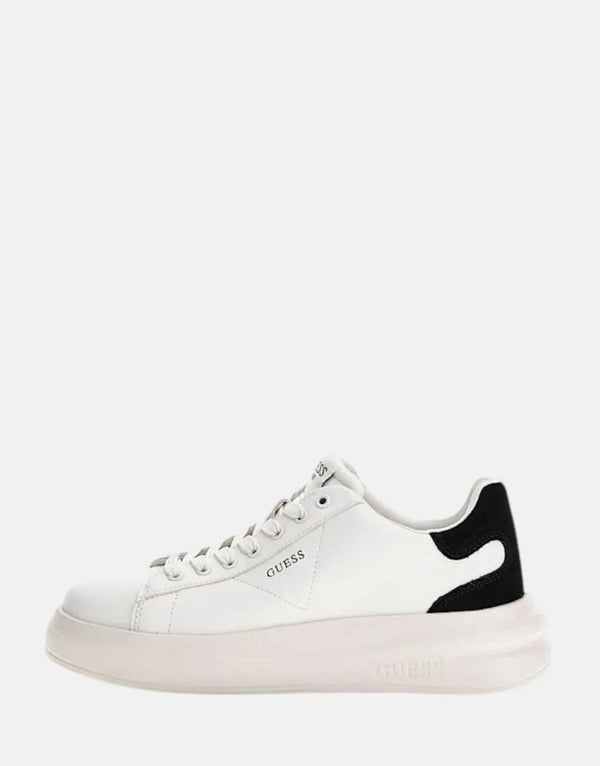 Guess Elbina Women's White Leather Platform Sneakers - Stylish Comfort Footwear