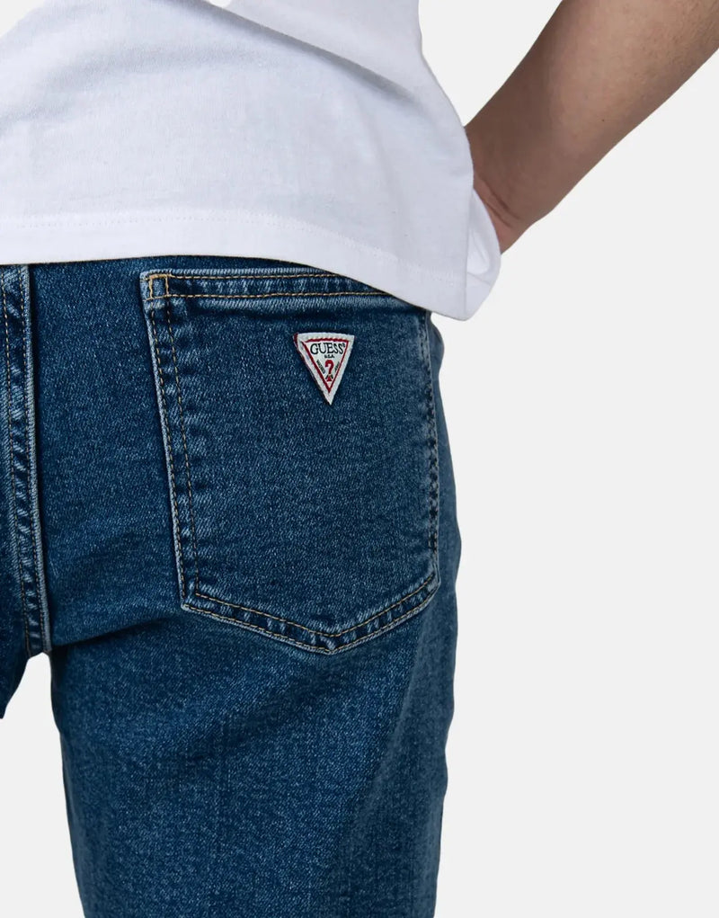 Guess Joan Mom Jeans: Timeless Style, Comfortable High-Waisted Blue Denim for Women