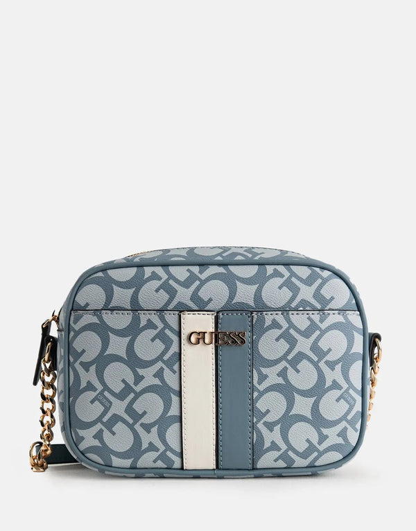 Guess Kerry Mini Denim Top Zip Crossbody Bag - Everyday Style & Security