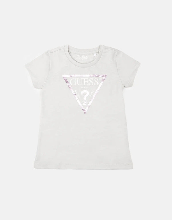 Guess Kids' Soft Cotton Core Logo T-Shirt - Comfortable Everyday Grey Tee