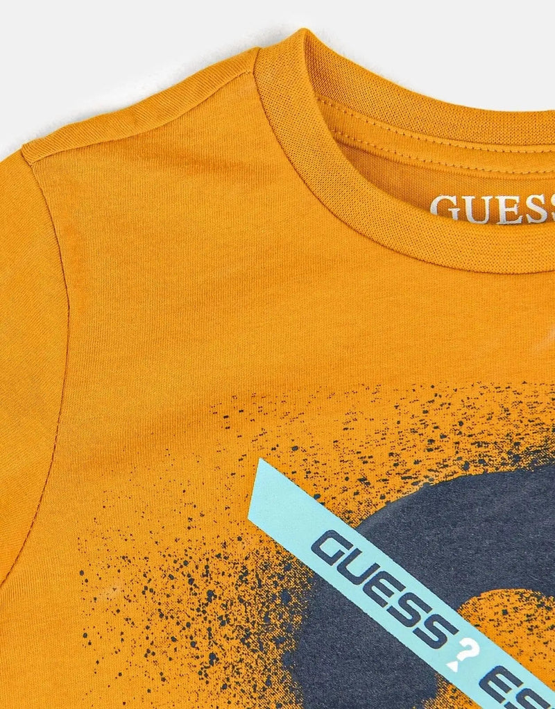 Guess Kids LA 1981 Vibrant Orange Long Sleeve T-Shirt – Comfy Cotton Blend