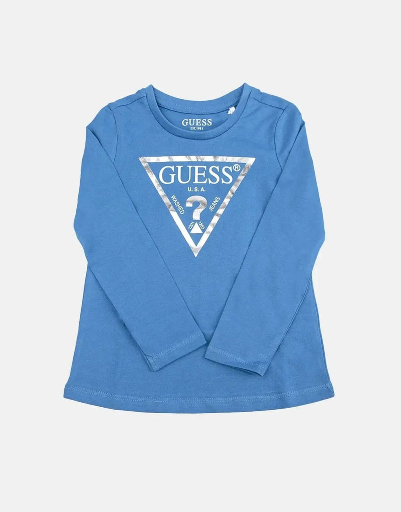 Guess Kids Long Sleeve Core T-Shirt - Soft Cotton, Iconic Logo