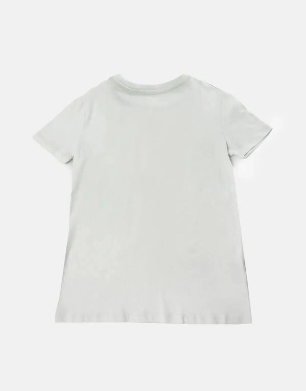Guess Kids Grey Crew Neck T-Shirt: Soft Cotton, Raised Triangle Logo
