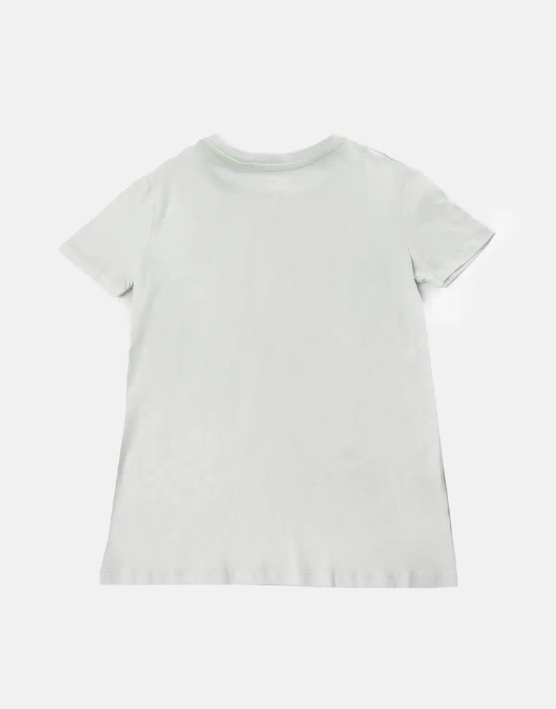 Guess Kids Grey Crew Neck T-Shirt: Soft Cotton, Raised Triangle Logo