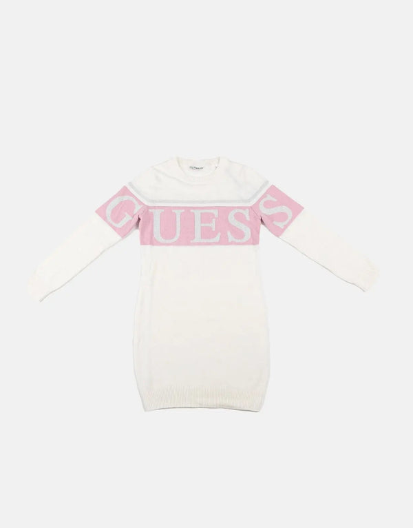 Guess Kids Girls' 7G Knit Sweater Dress: Luxurious Cream Comfort & Style