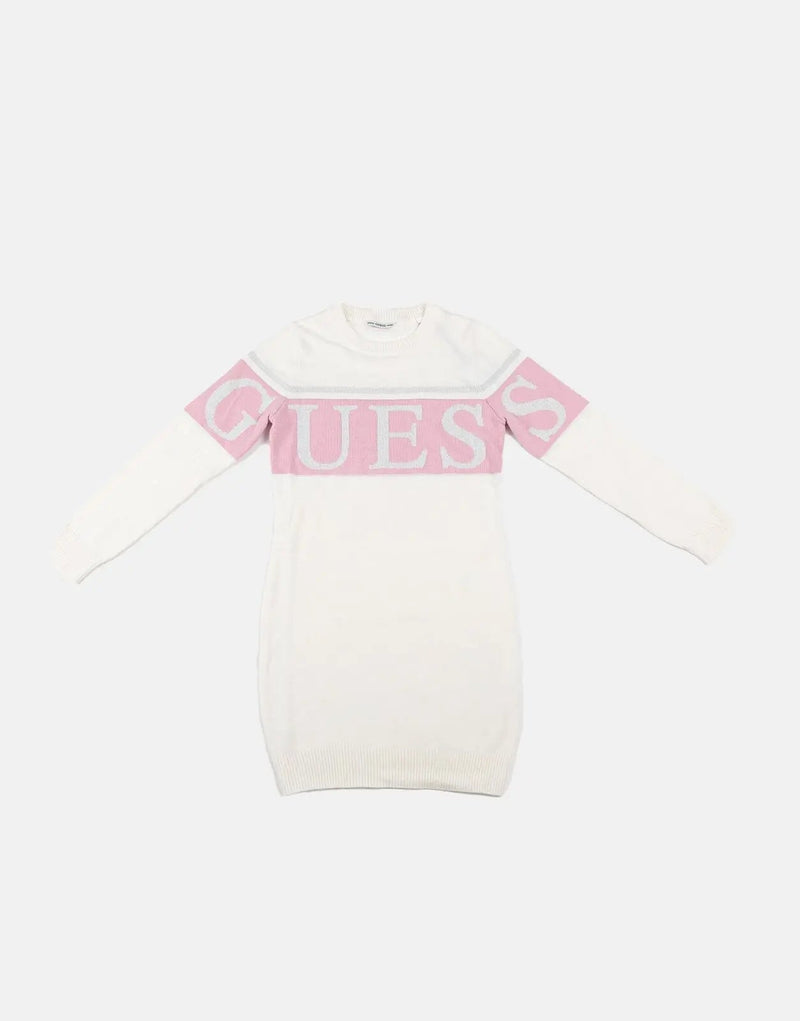 Guess Kids Girls' 7G Knit Sweater Dress: Luxurious Cream Comfort & Style