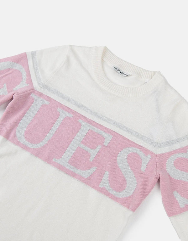 Guess Kids Girls' 7G Knit Sweater Dress: Luxurious Cream Comfort & Style