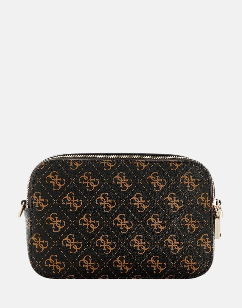 Guess Latona II Chic Brown Camera Crossbody Bag with Wallet