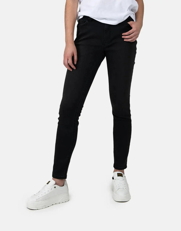 Guess Novak SA Curve Mid Rise Women's Jeans: Comfortable Stretch Black Denim