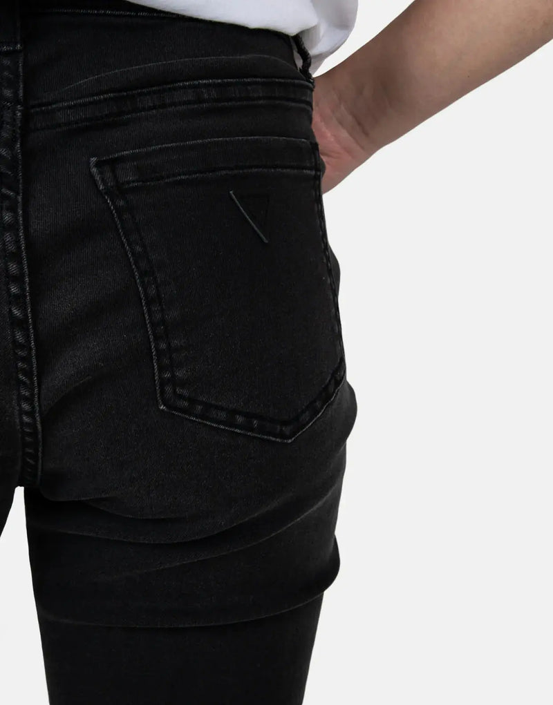 Guess Novak SA Curve Mid Rise Women's Jeans: Comfortable Stretch Black Denim