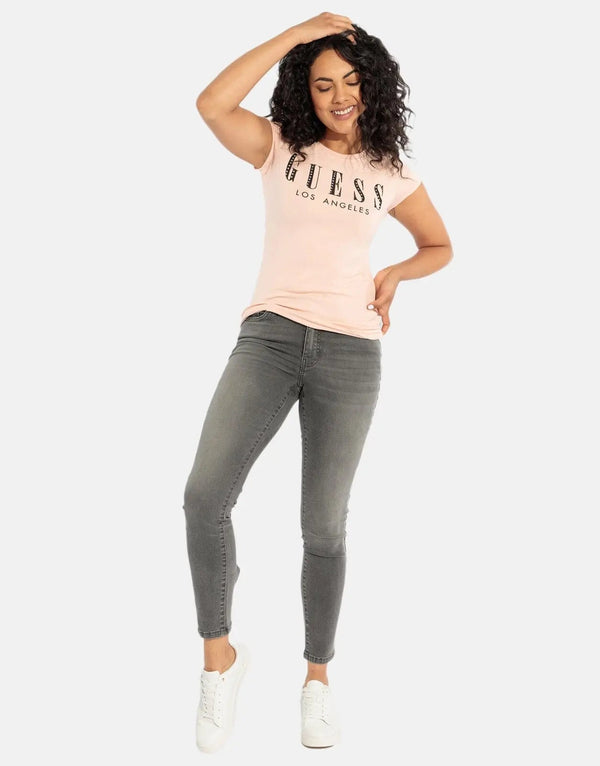 Guess Women's Sexy Curve Grey Wash Jeans: Flattering High-Rise Denim Style