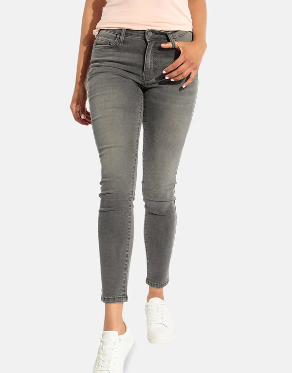 Guess Women's Sexy Curve Grey Wash Jeans: Flattering High-Rise Denim Style