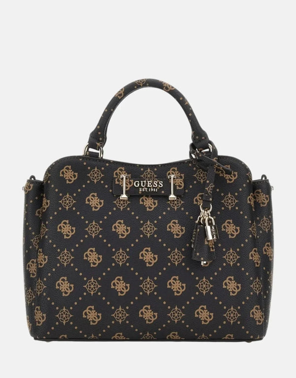 Guess Silia Girlfriend ESL Satchel Brown – Elegant Versatile Shoulder Bag