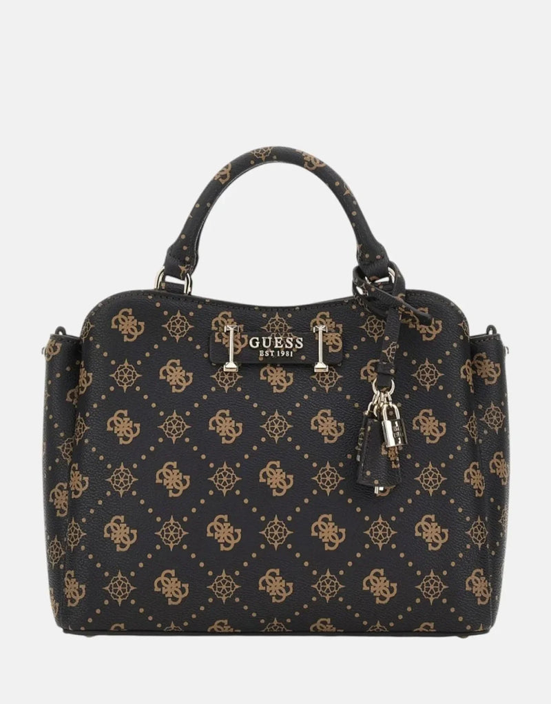Guess Silia Girlfriend ESL Satchel Brown – Elegant Versatile Shoulder Bag