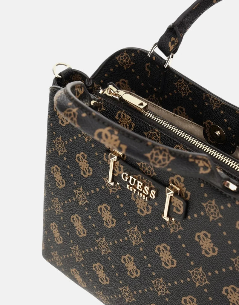 Guess Silia Girlfriend ESL Satchel Brown – Elegant Versatile Shoulder Bag