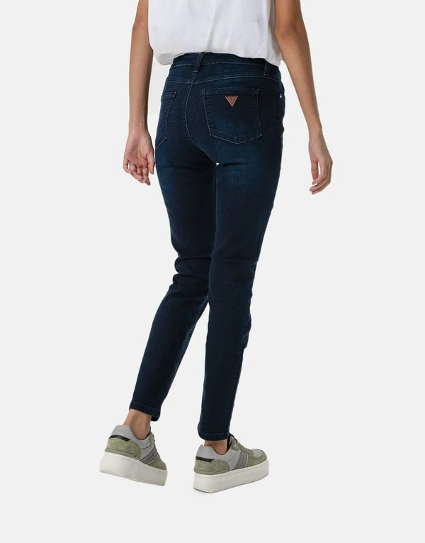 Guess Tina Women's Sexy Curve Mid-Rise Skinny Fit Denim Jeans Blue Wash