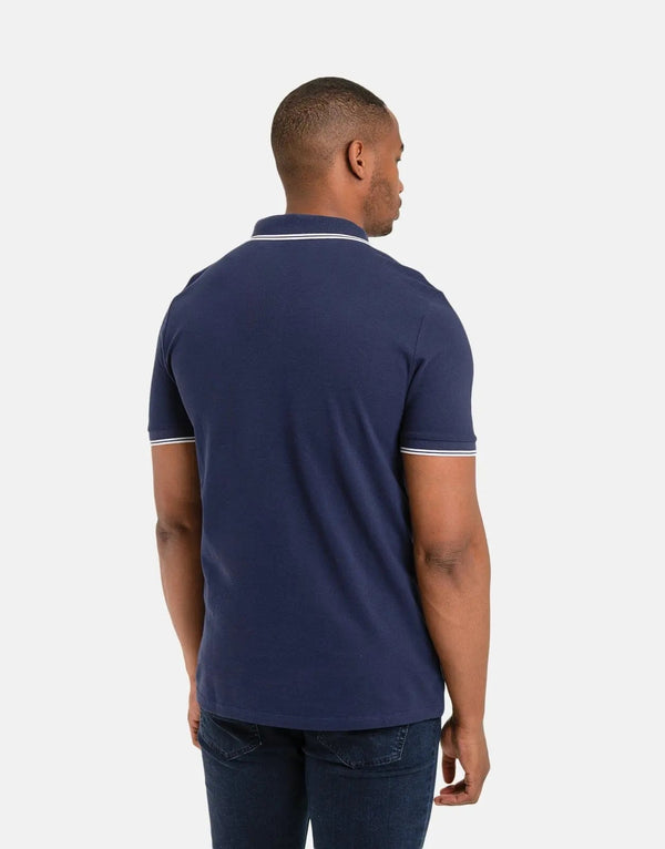 Guess Men's Tipped Core Polo Shirt: Classic Blue, Premium Everyday Style