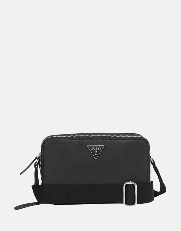 Guess Viviette Mini Double Zip Black Crossbody Bag - Sleek, Functional, Fashionable