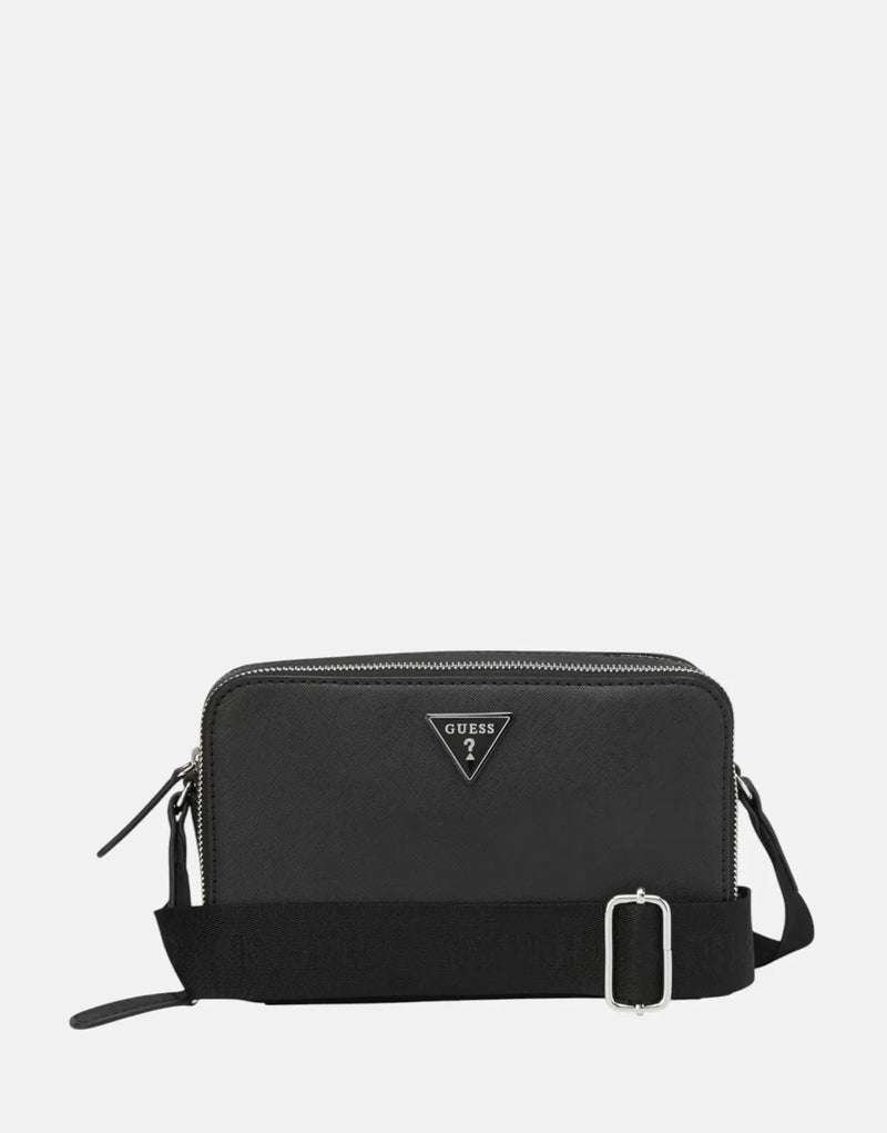 Guess Viviette Mini Double Zip Black Crossbody Bag - Sleek, Functional, Fashionable