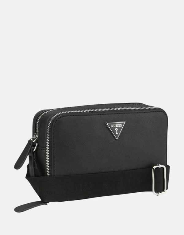 Guess Viviette Mini Double Zip Black Crossbody Bag - Sleek, Functional, Fashionable