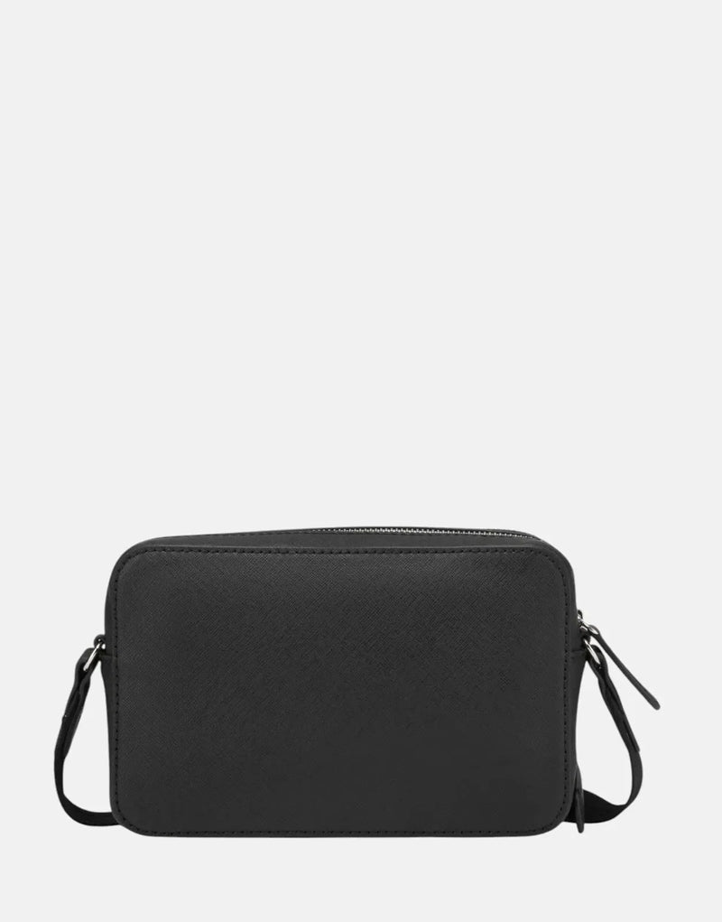 Guess Viviette Mini Double Zip Black Crossbody Bag - Sleek, Functional, Fashionable