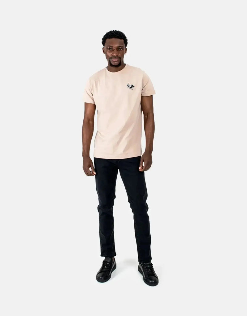 Men's Les Hommes Stone Arrow Back Print Premium Cotton T-Shirt Urban Style
