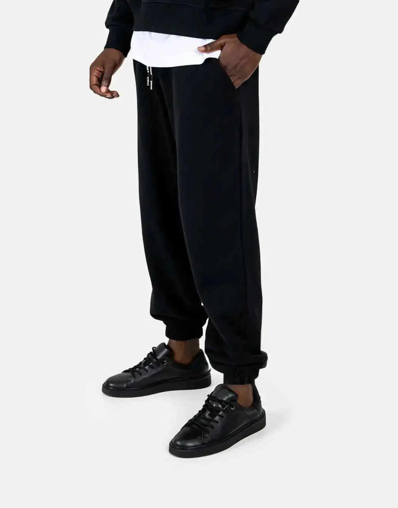 Les Hommes Premium Black Tailored Sweatpants for Men - Ultimate Comfort & Style