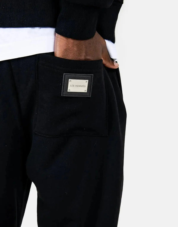 Les Hommes Premium Black Tailored Sweatpants for Men - Ultimate Comfort & Style