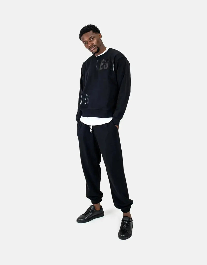Les Hommes Premium Black Tailored Sweatpants for Men - Ultimate Comfort & Style