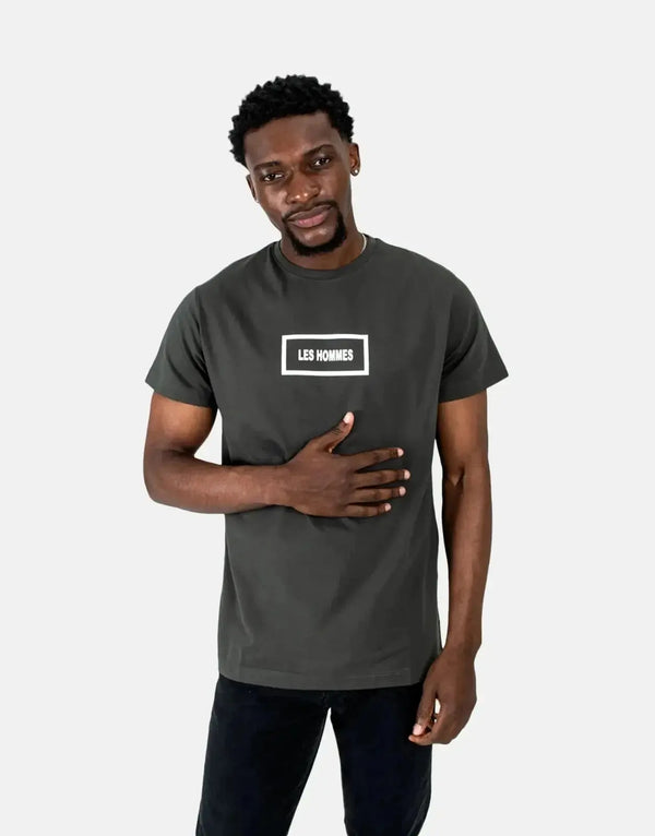 Stylish Men's Military Green Box Print T-Shirt - Premium Comfort Fit