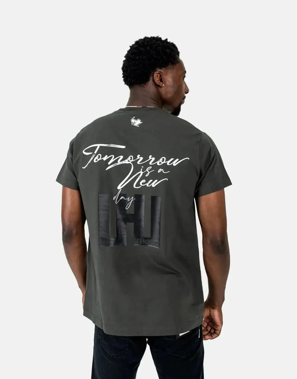 Stylish Men's Military Green Box Print T-Shirt - Premium Comfort Fit