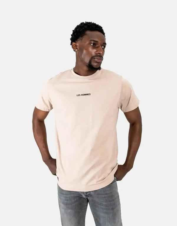 Les Hommes Premium Stone Centre Print Cotton Blend Men's Designer T-Shirt