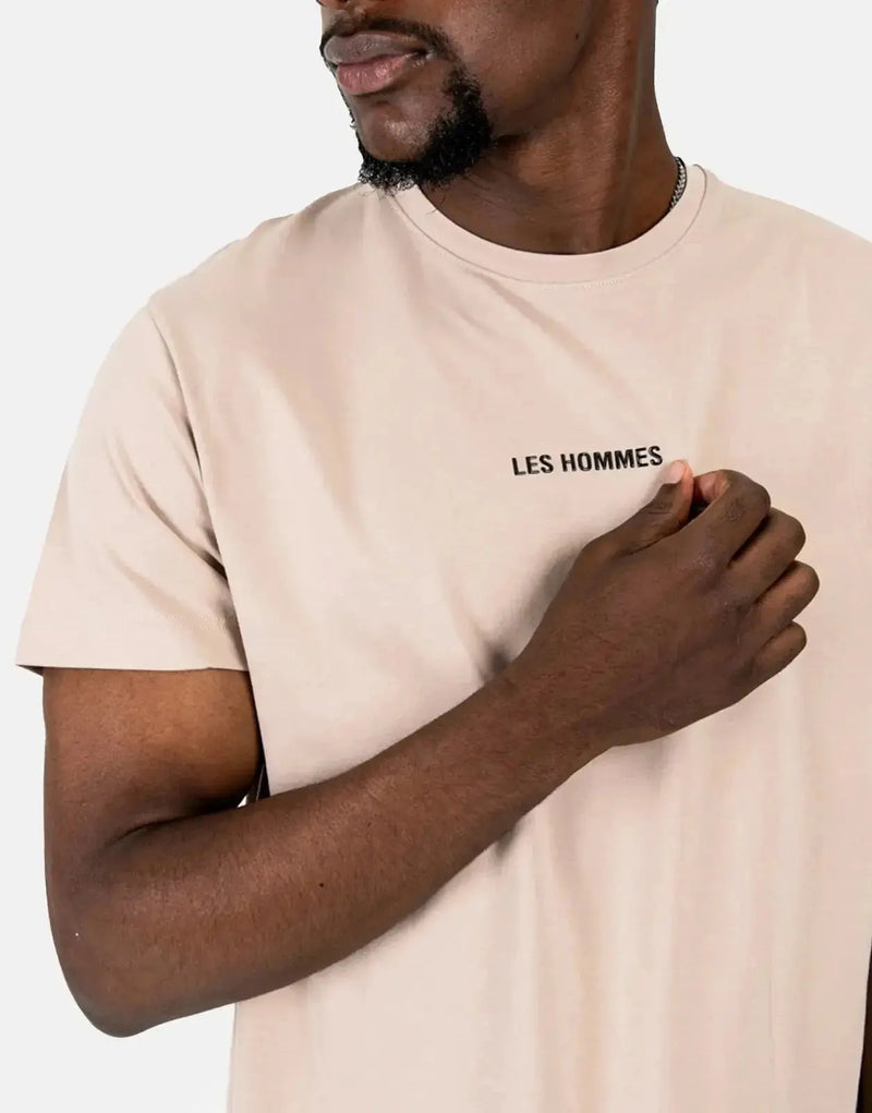 Les Hommes Premium Stone Centre Print Cotton Blend Men's Designer T-Shirt