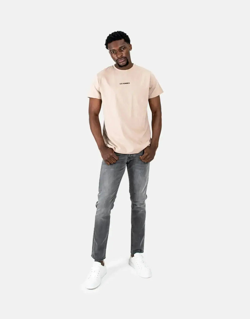 Les Hommes Premium Stone Centre Print Cotton Blend Men's Designer T-Shirt