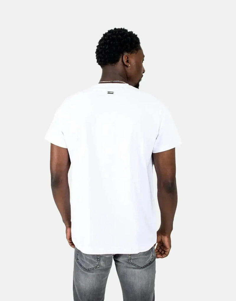 Stylish Les Hommes Men's White T-Shirt: Premium Cotton, Iconic Center Print