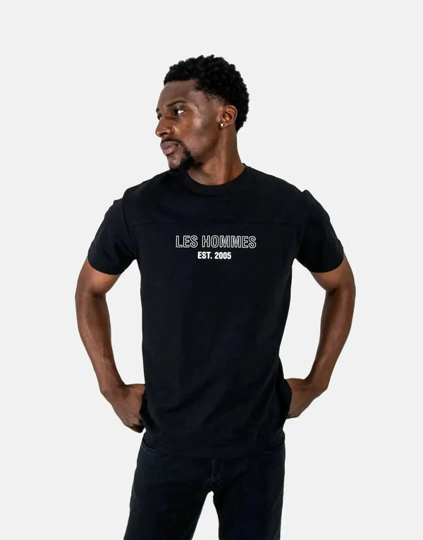 Les Hommes Est 2005 Premium Black T-Shirt - Iconic Style, Ultimate Comfort