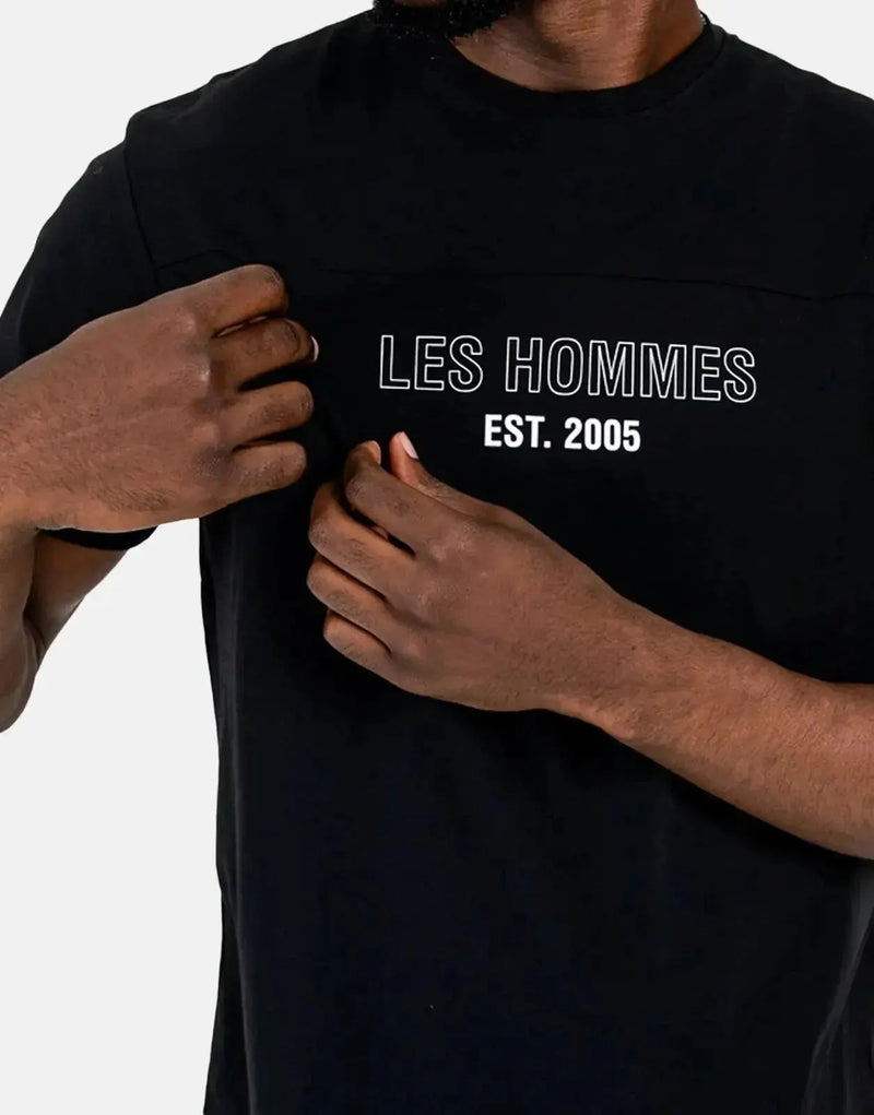 Les Hommes Est 2005 Premium Black T-Shirt - Iconic Style, Ultimate Comfort